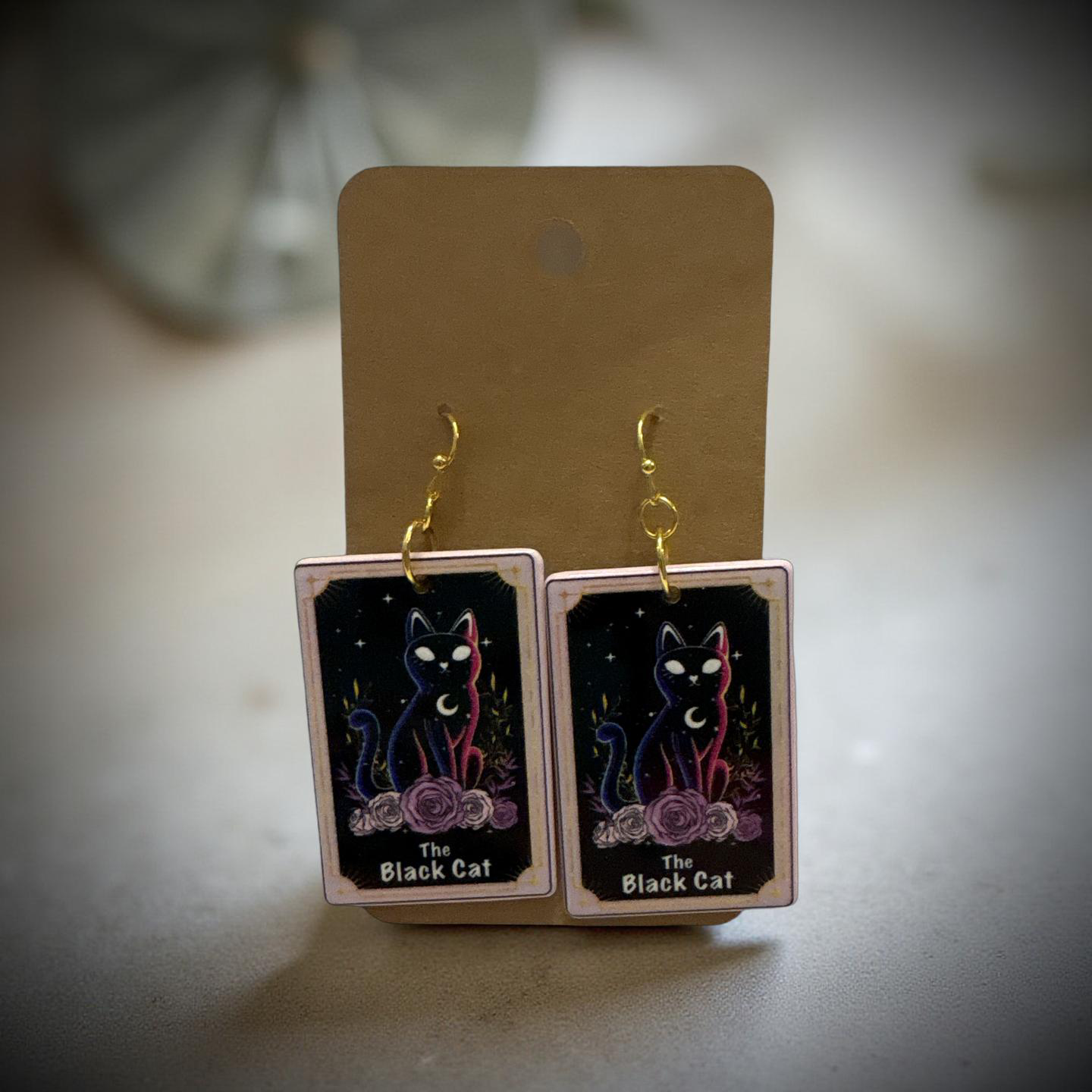 Tarot Cat Earrings