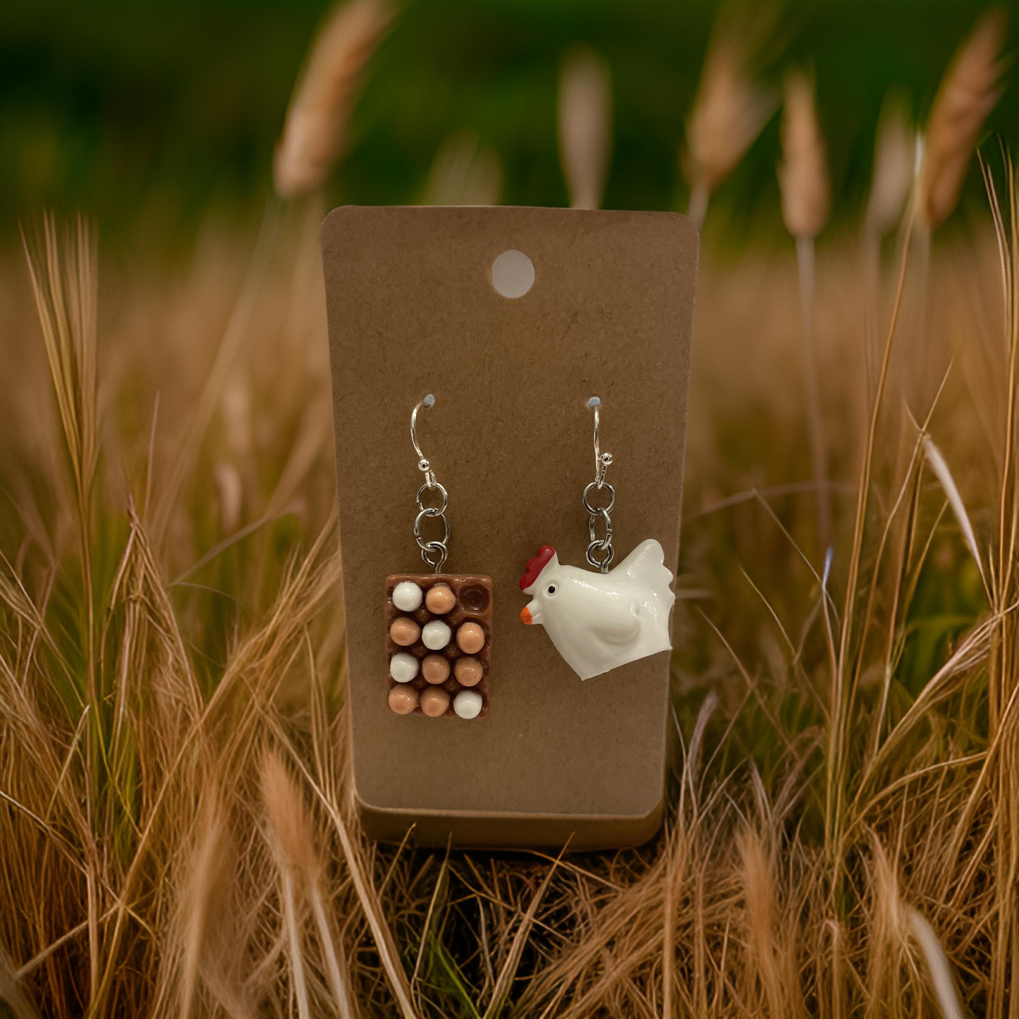Chicken or the Egg Earrings