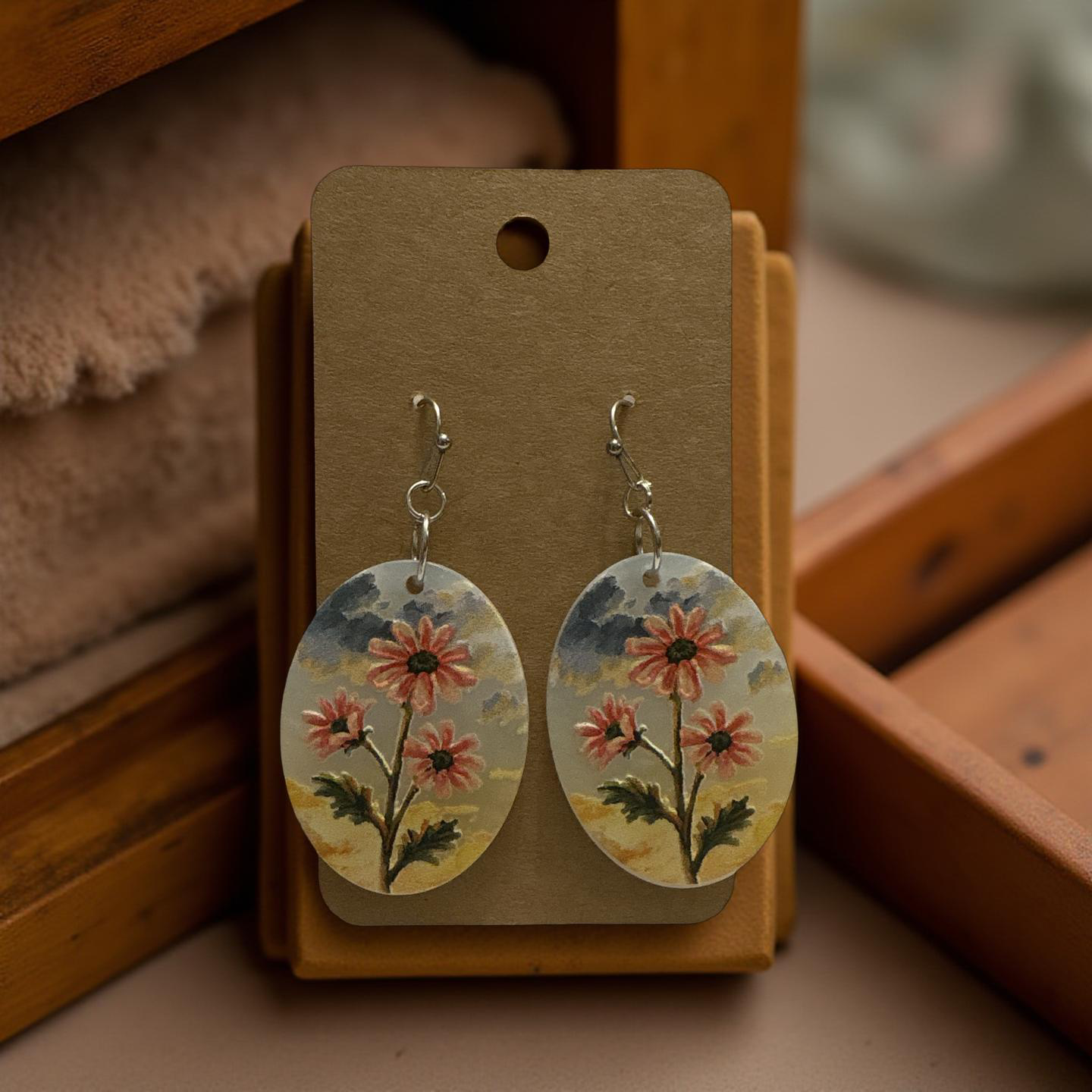 Painted Field Earrings