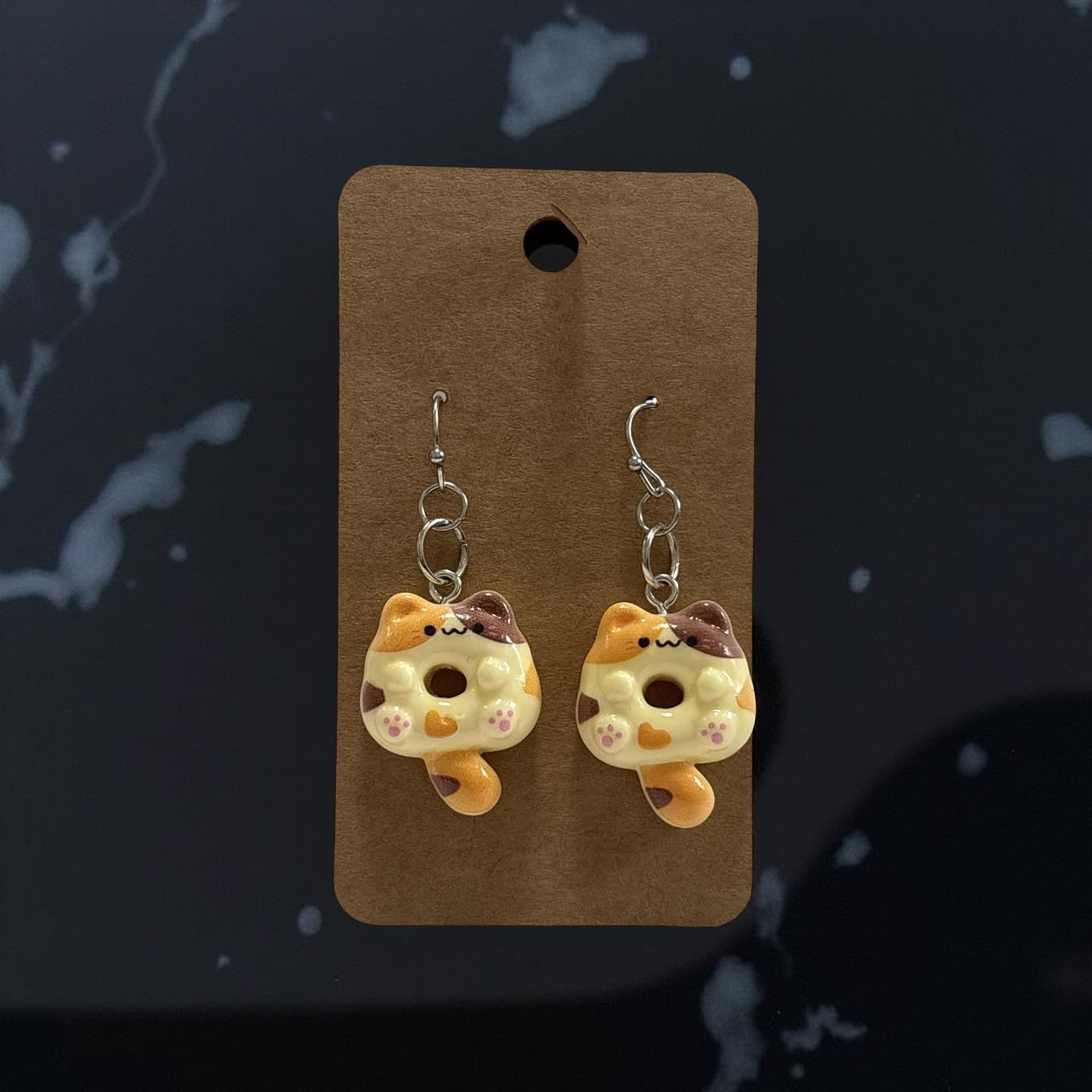 Donut Kitty Earrings