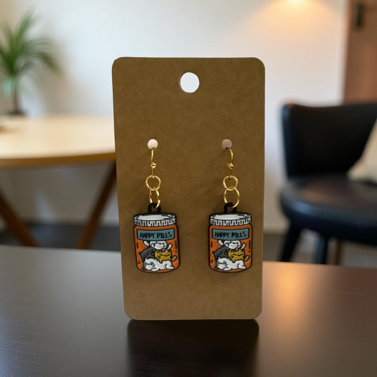 Cat Med Earrings