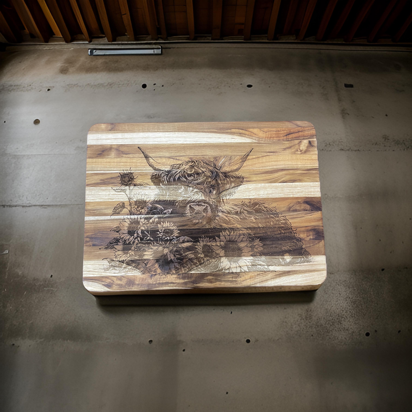 Highland Cow Cutting Board