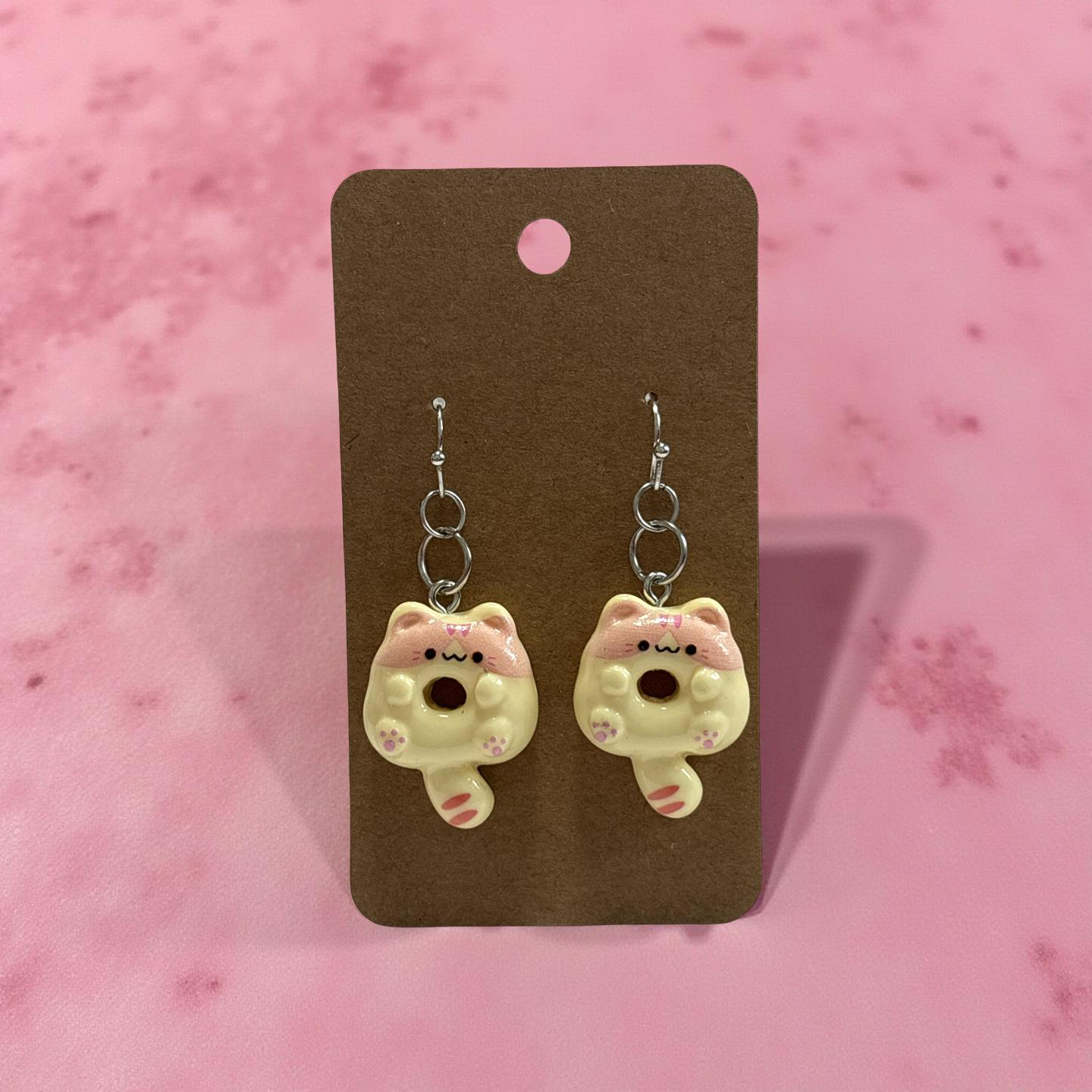 Donut Kitty Earrings