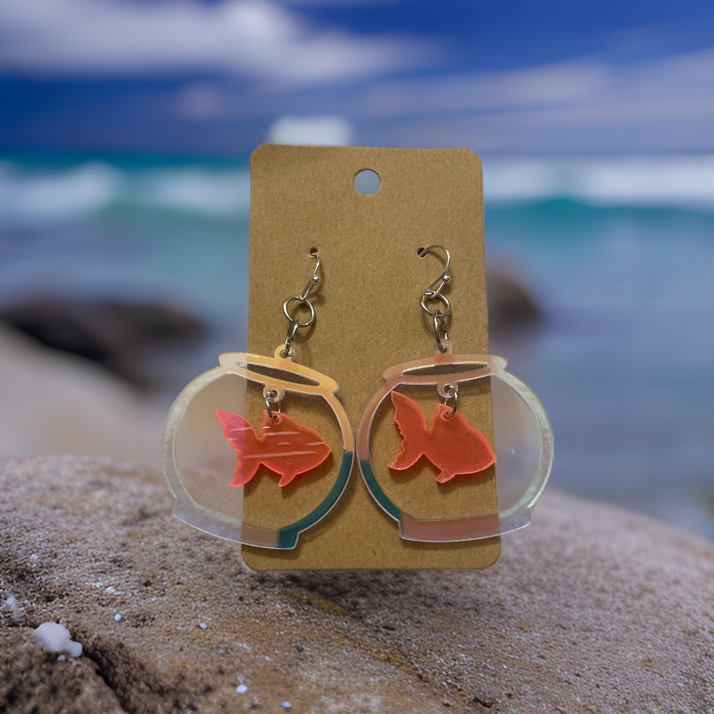 Fish Bowl Neon Earrings