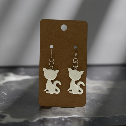 Colorful cat earrings