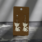 Colorful cat earrings