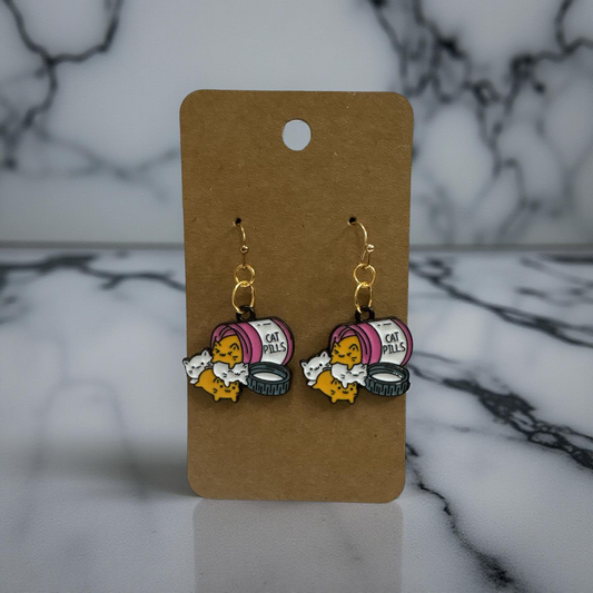 Cat Med Earrings