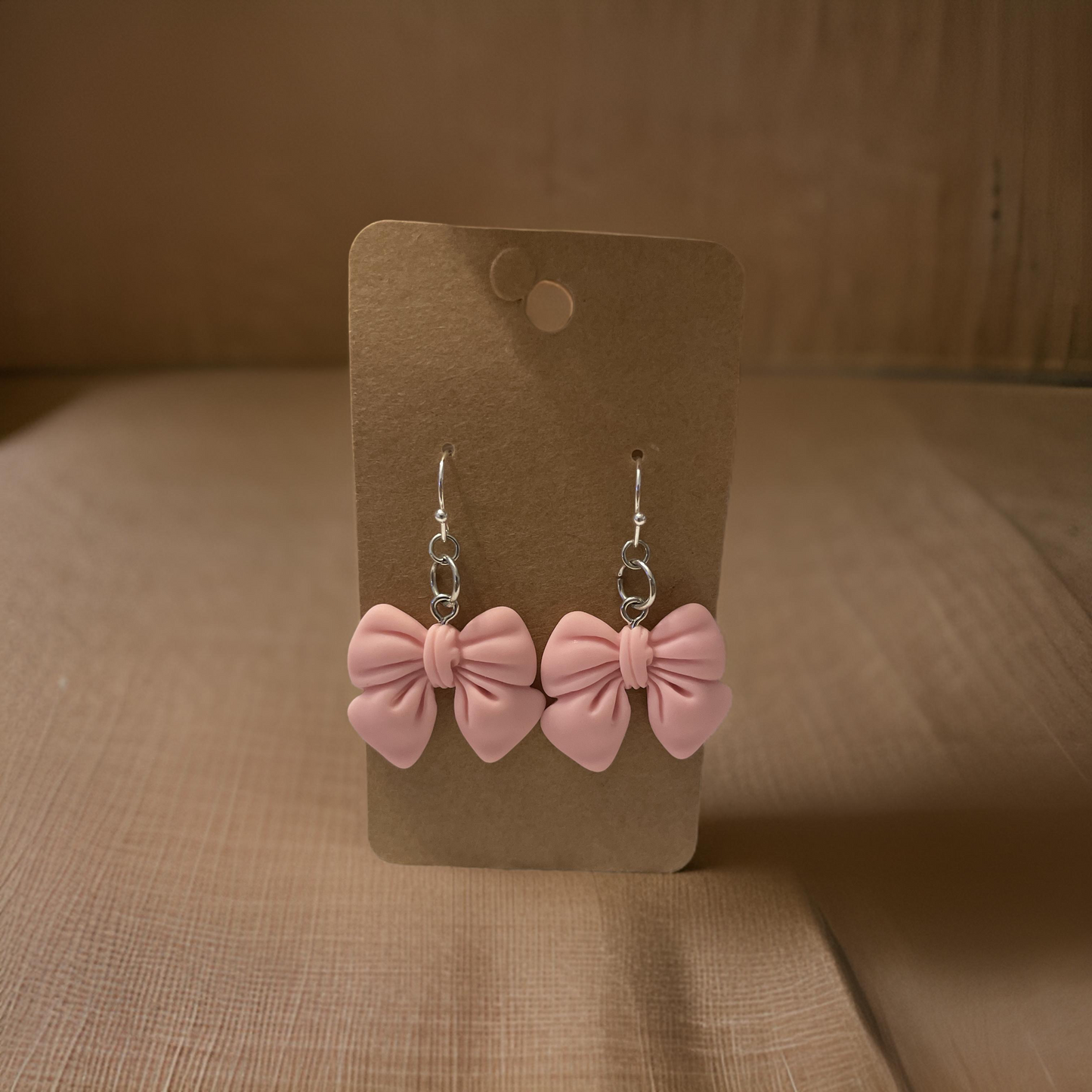 Pretty Pink Bow Earrings