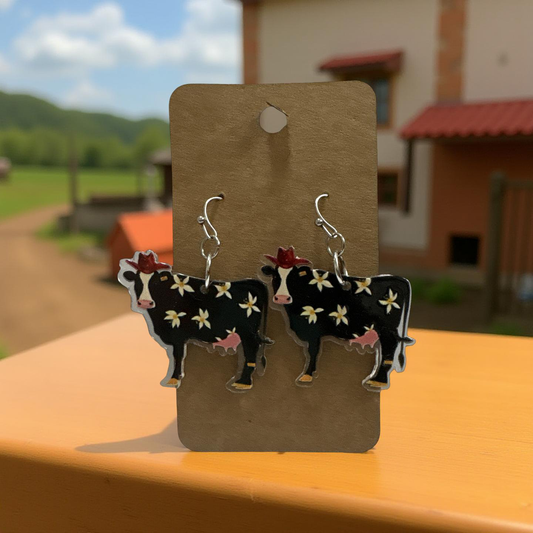 Fancy Cow Earrings