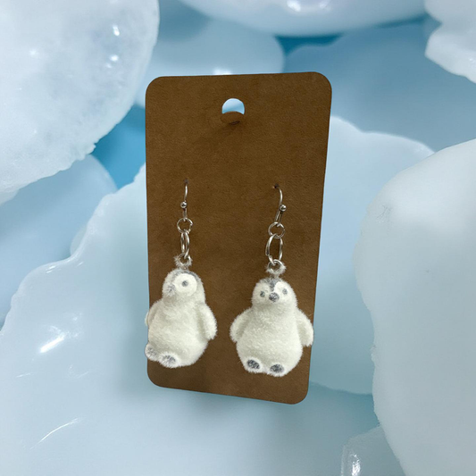 Fluffy Penguin Earrings