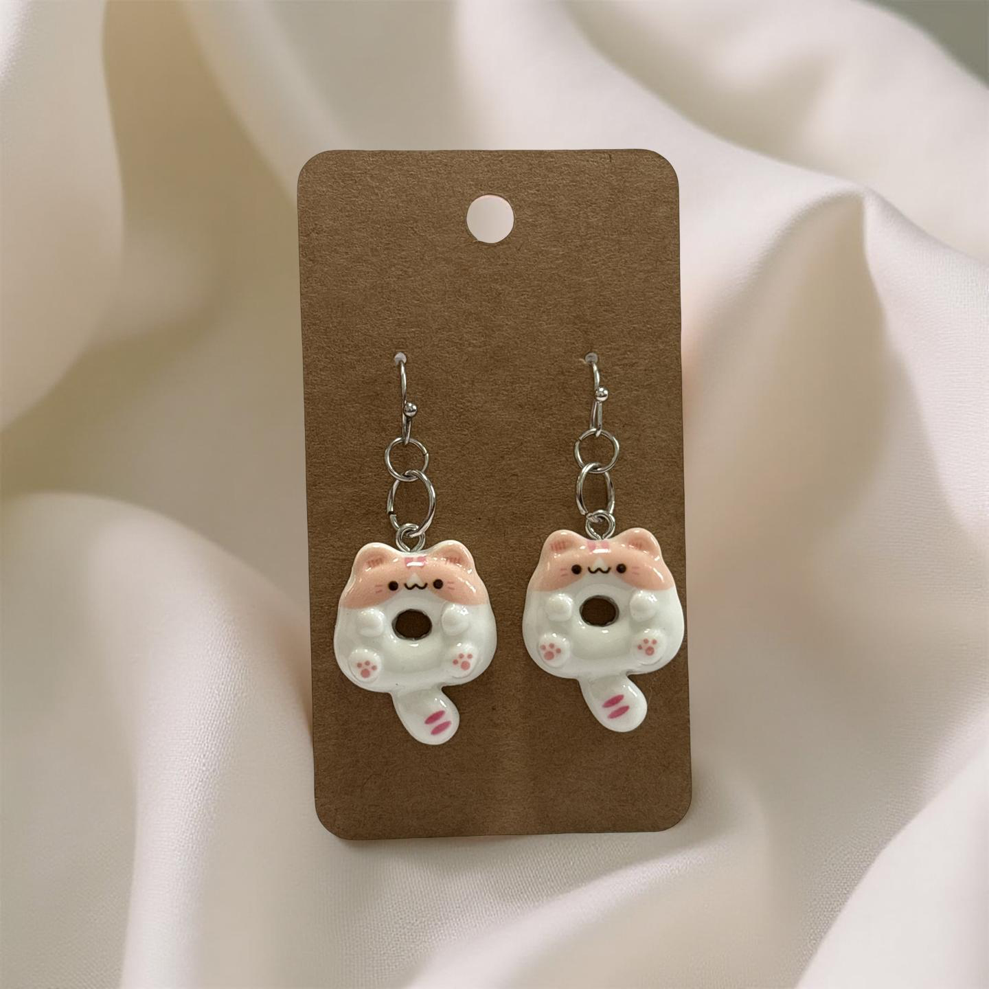 Donut Kitty Earrings