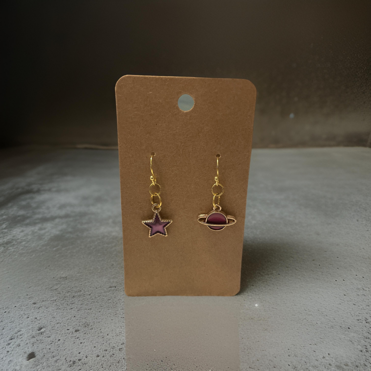 Purple Orbit Earrings