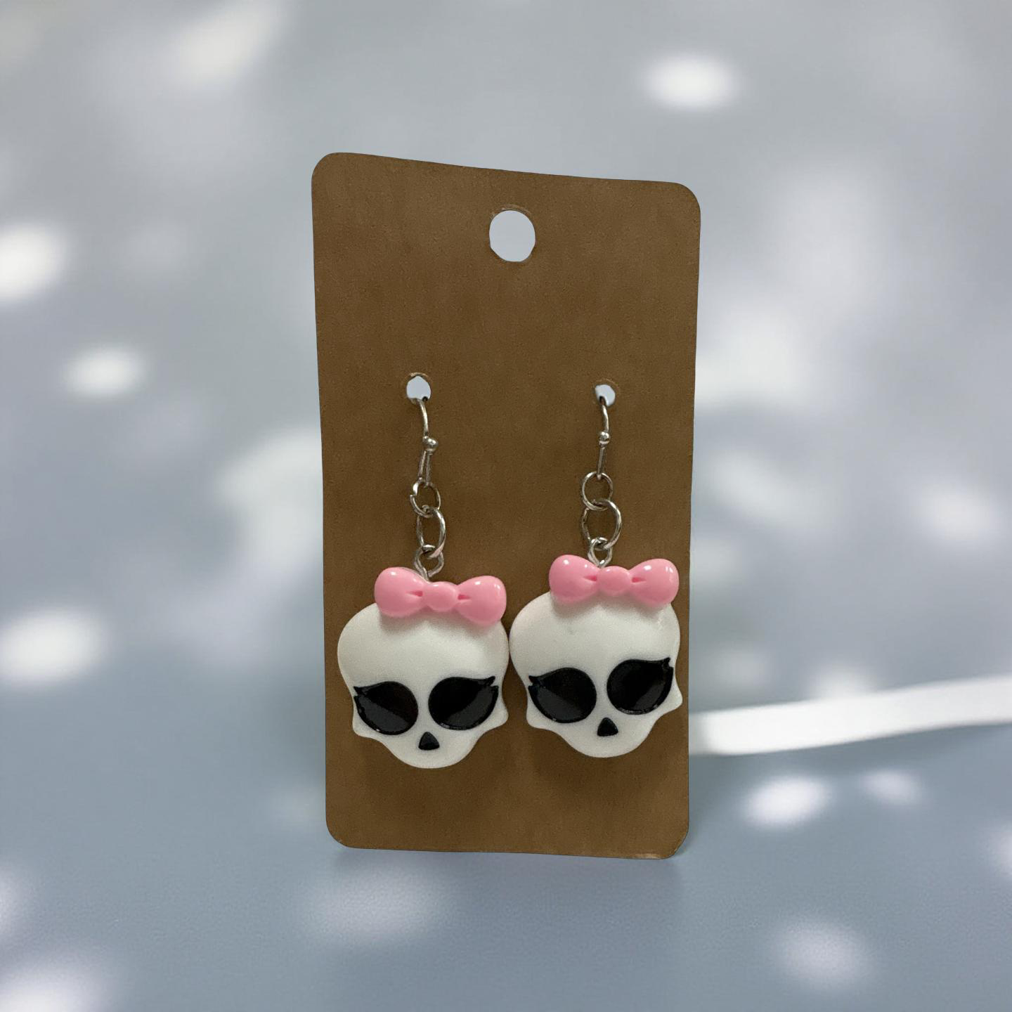 Bow Skull Earrings