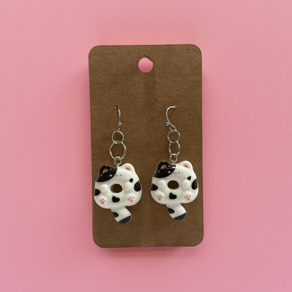 Donut Kitty Earrings