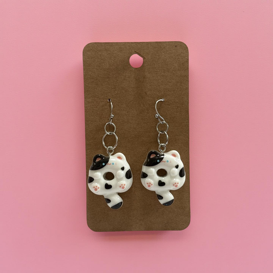 Donut Kitty Earrings