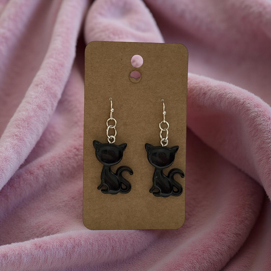 Colorful cat earrings