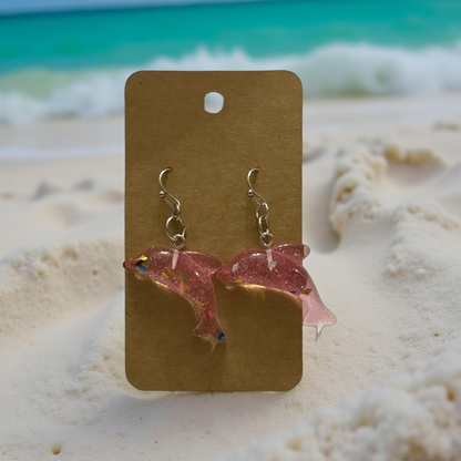 Iridescent Dolphin Earrings