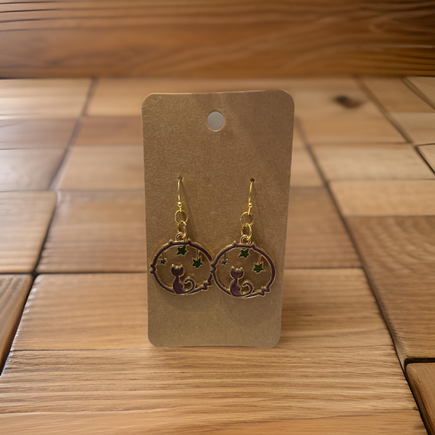 Purple Orbit Earrings