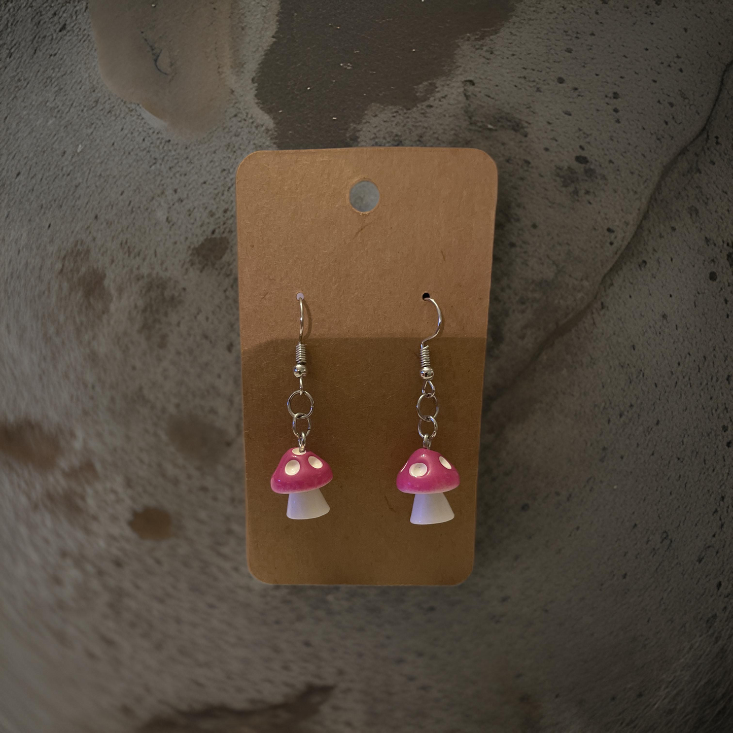 Tiny Mushroom Earrings