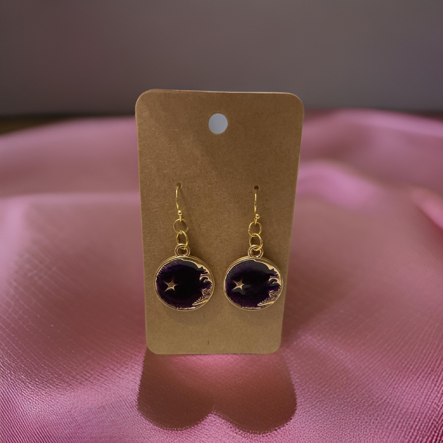 Purple Orbit Earrings