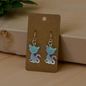 Colorful cat earrings