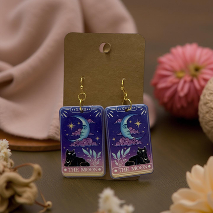 Tarot Cat Earrings