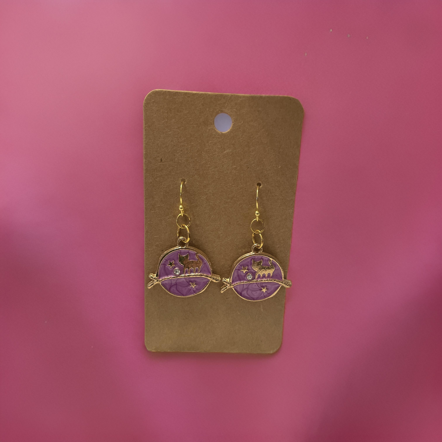 Purple Orbit Earrings