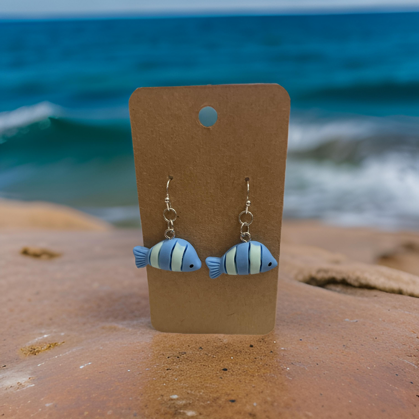 Blue Fish Earrings