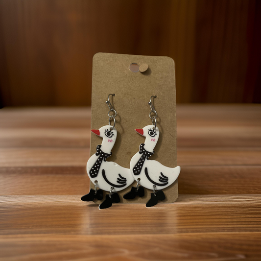 Duck/Chicken in boots Earrings