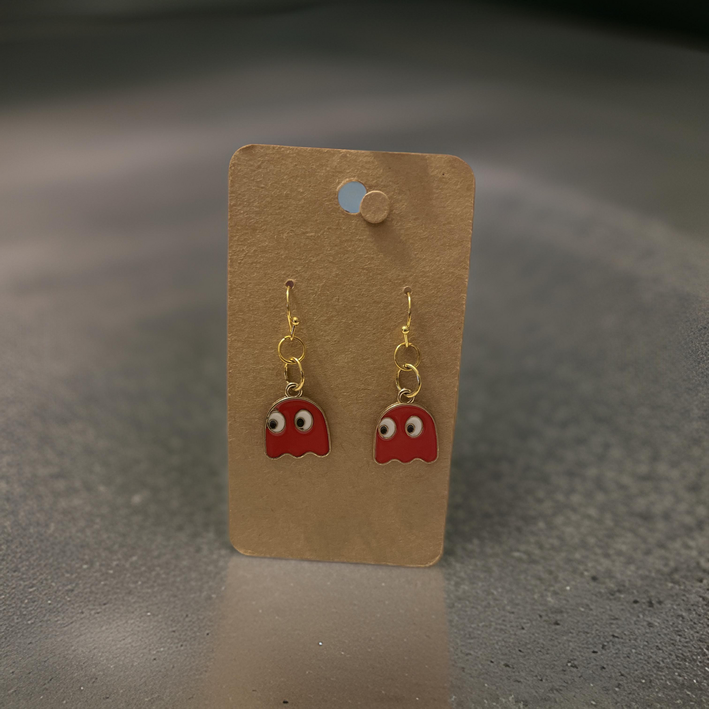 Pac-Man Ghost Earrings