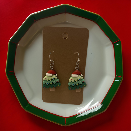 Santa Tree Earrings