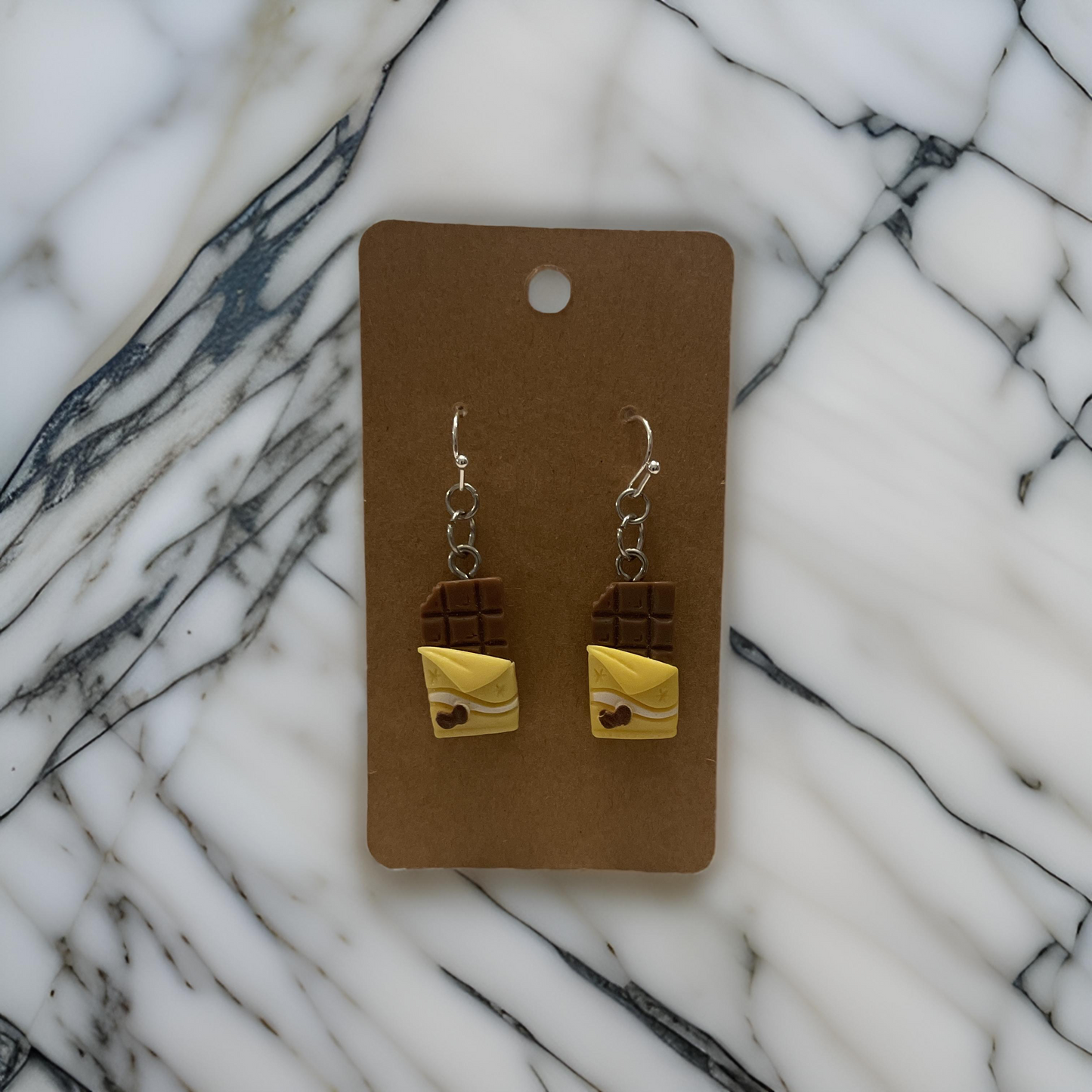 Chocolate Bar Earrings 1.5