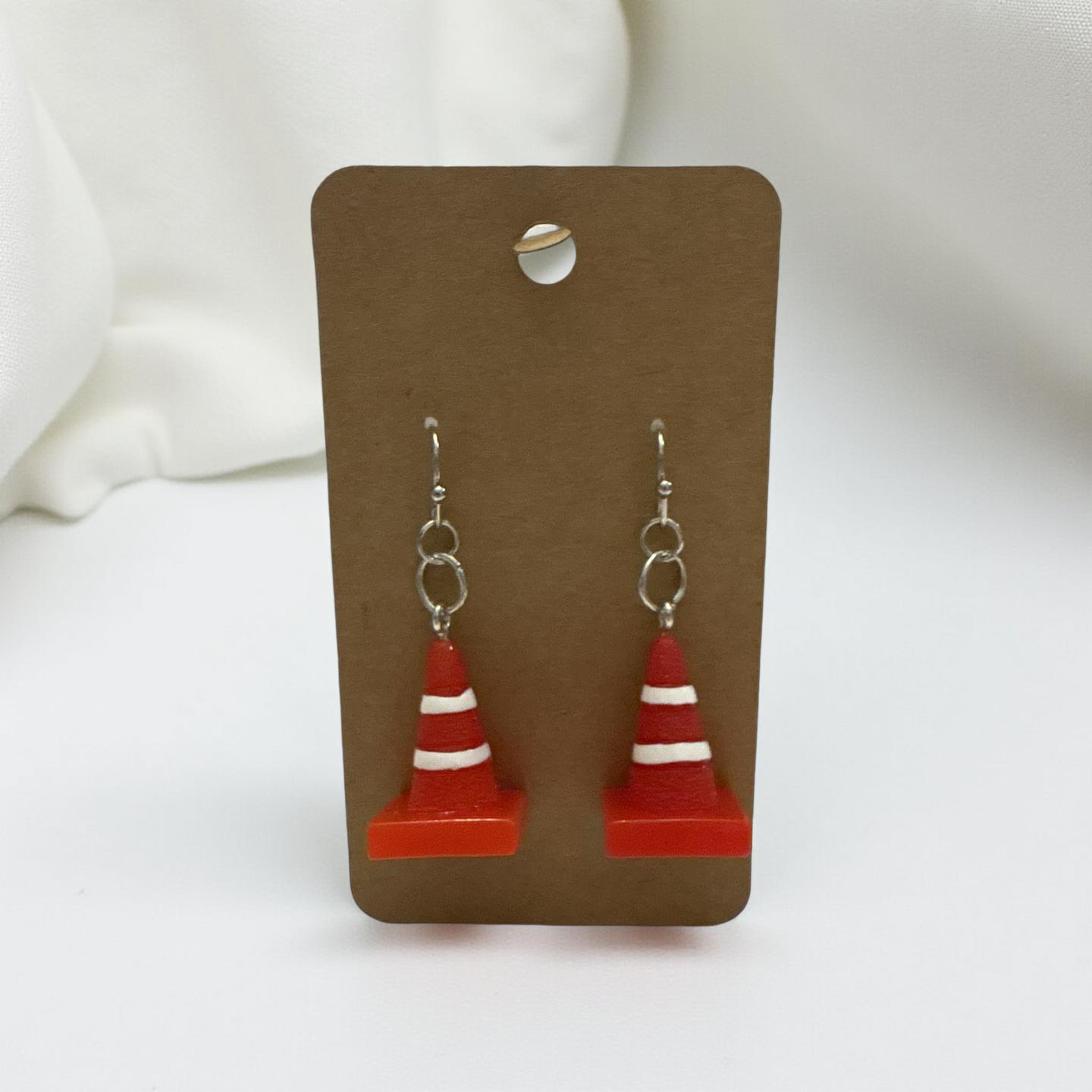 Traffic Cone Earring