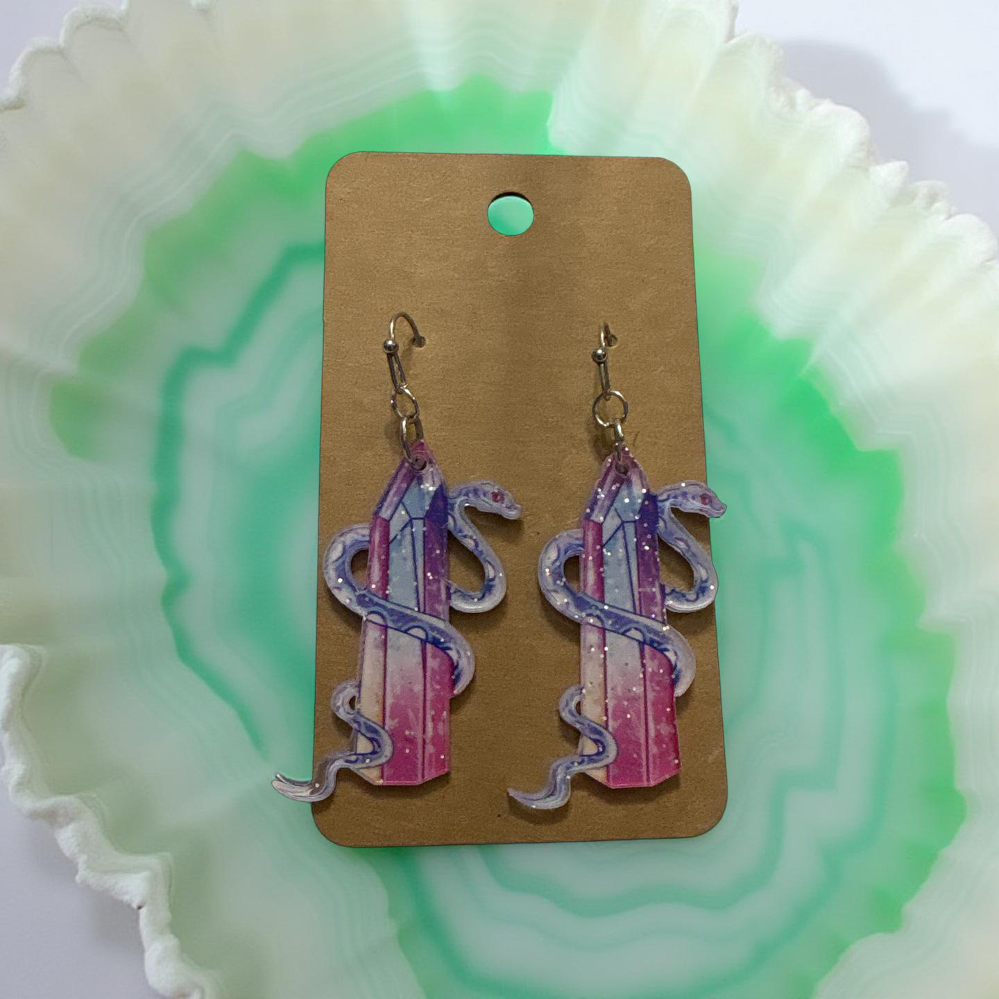 Crystal Snake Earrings