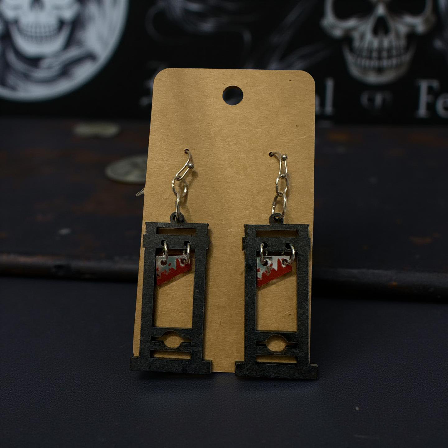 Off With Their Heads Guillotine Earrings