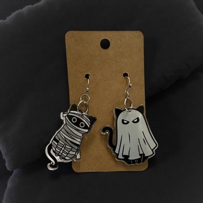 Spooky Time Cat Earrings