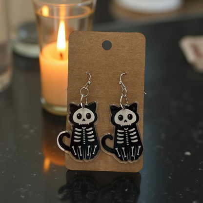 Spooky Time Cat Earrings